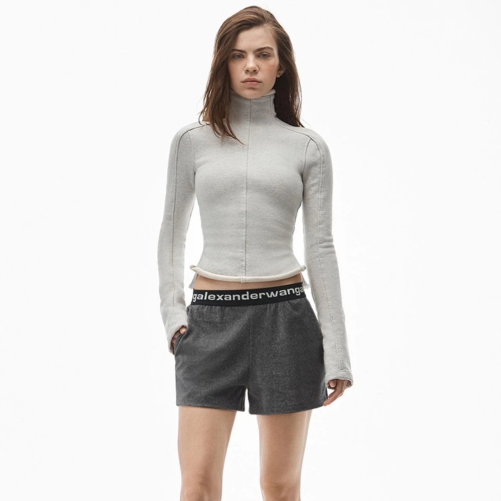 Alexander Wang logo waistband shorts M